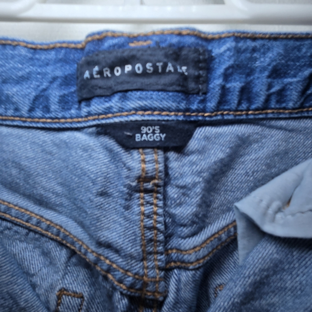 Womens Aeropostale 90's Baggy Jeans Size 12 Destroyed Skater Indie - Picture 6 of 7